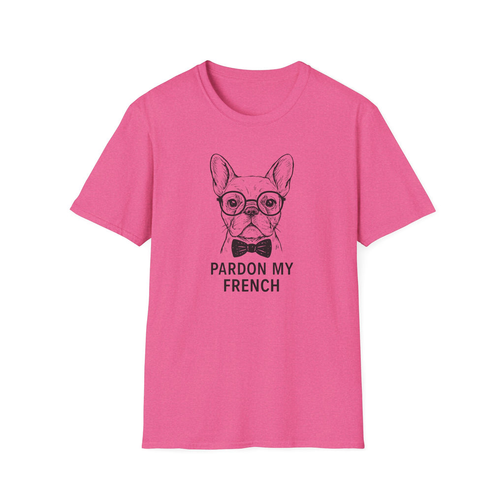 PARDON MY FRENCH - Stylish French Bulldog in glasses.
