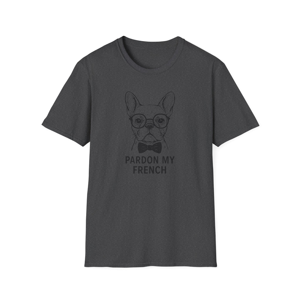 PARDON MY FRENCH - Stylish French Bulldog in glasses.