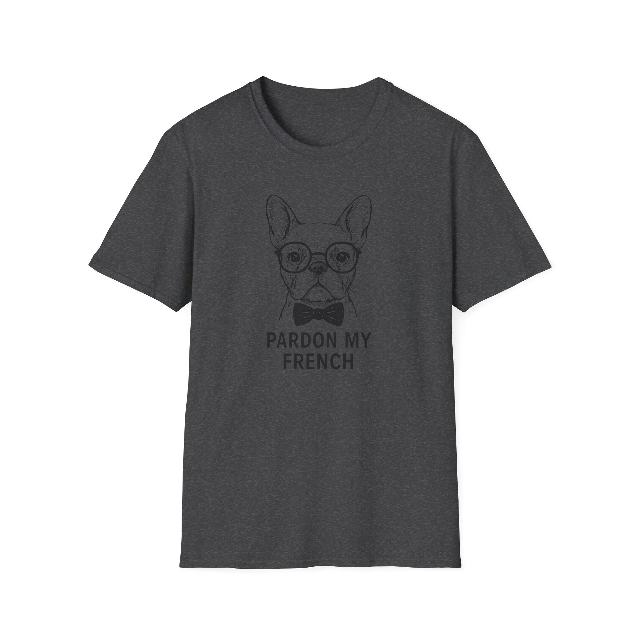 PARDON MY FRENCH - Stylish French Bulldog in glasses.