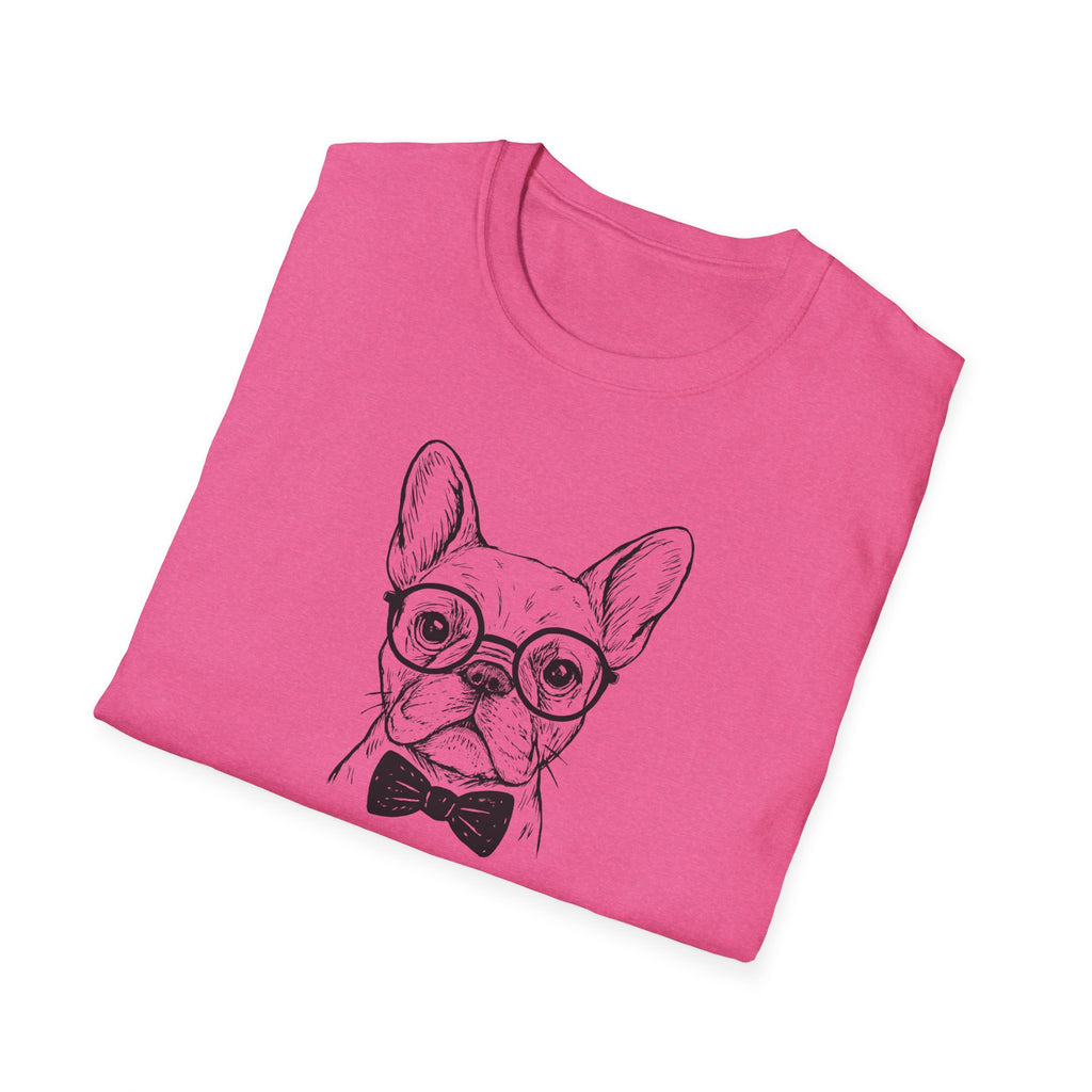 PARDON MY FRENCH - Stylish French Bulldog in glasses.