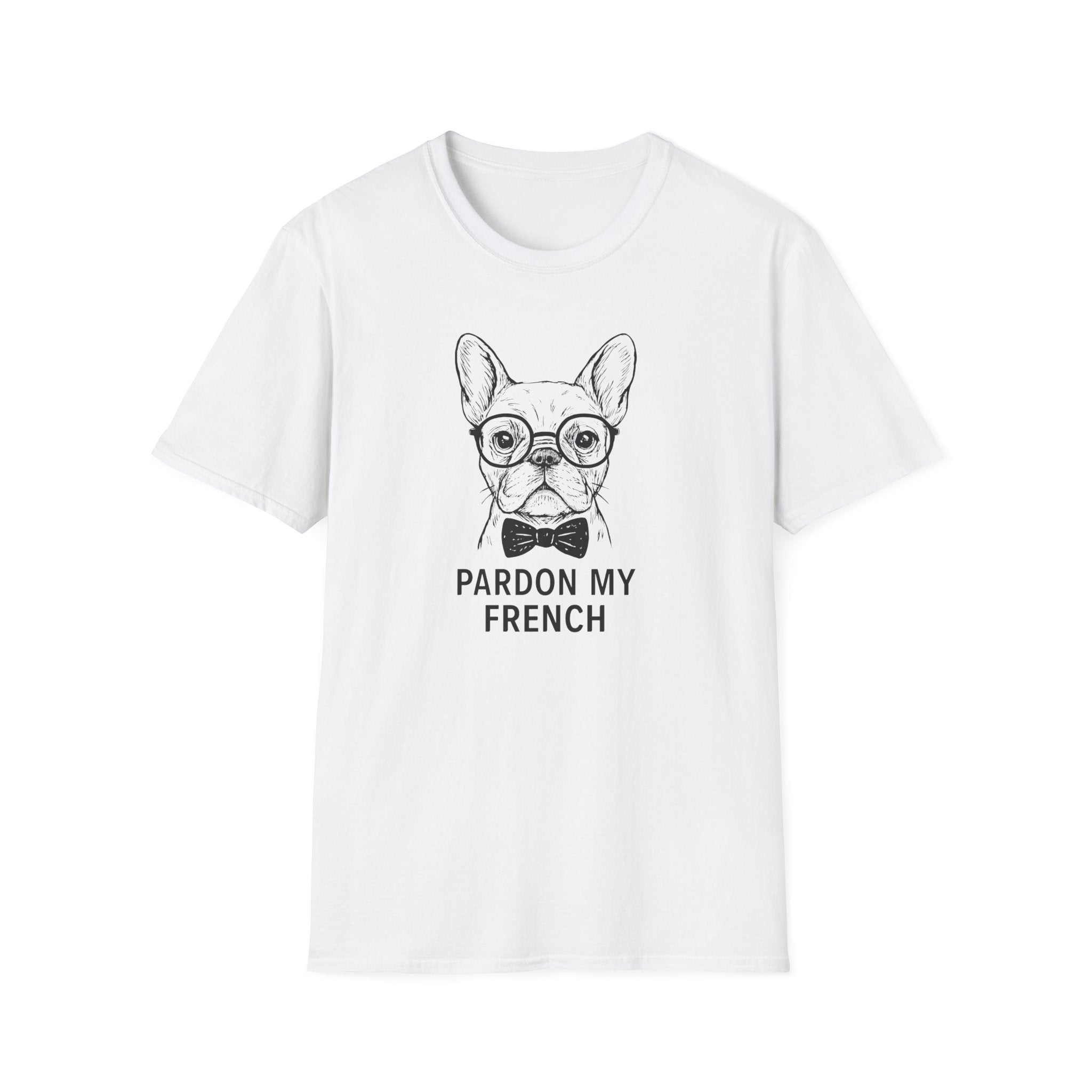 PARDON MY FRENCH - Stylish French Bulldog in glasses.