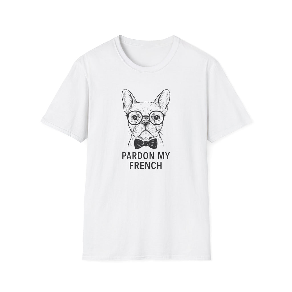 PARDON MY FRENCH - Stylish French Bulldog in glasses.
