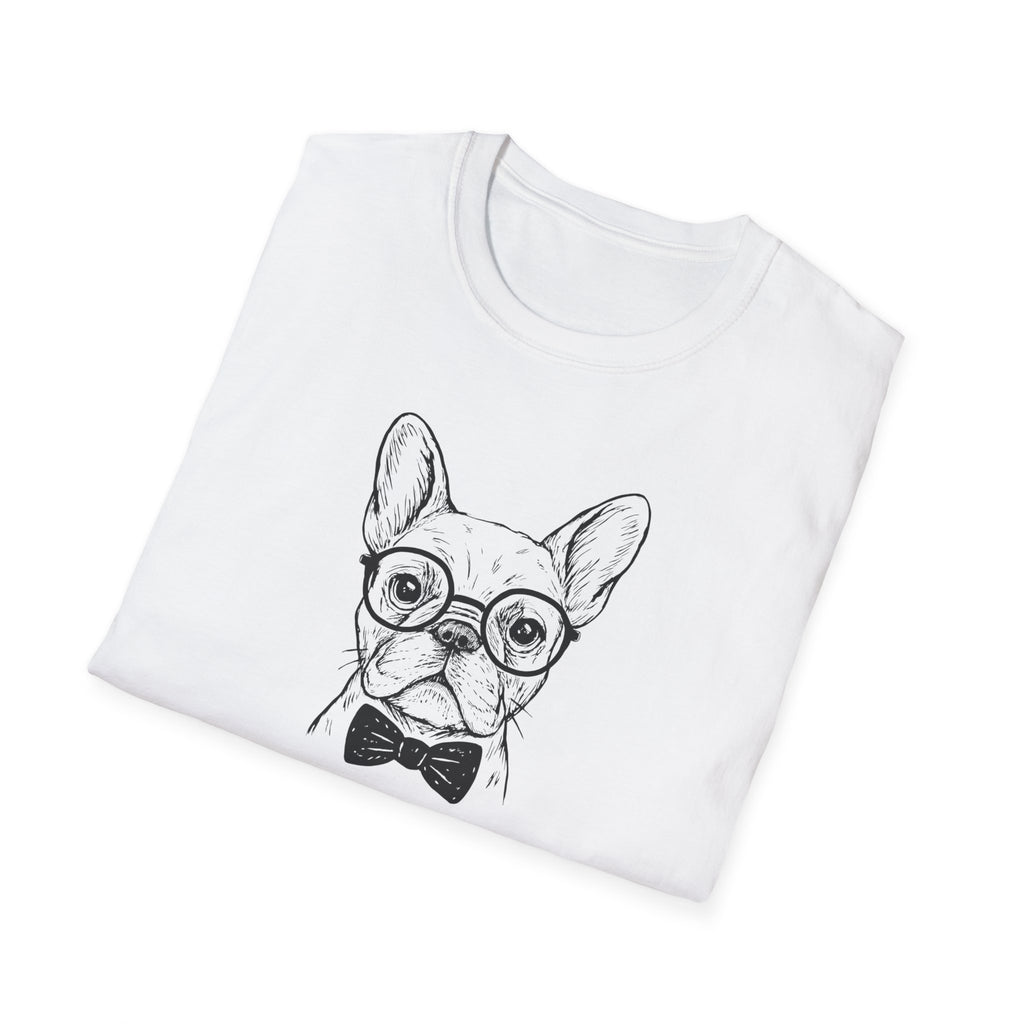PARDON MY FRENCH - Stylish French Bulldog in glasses.