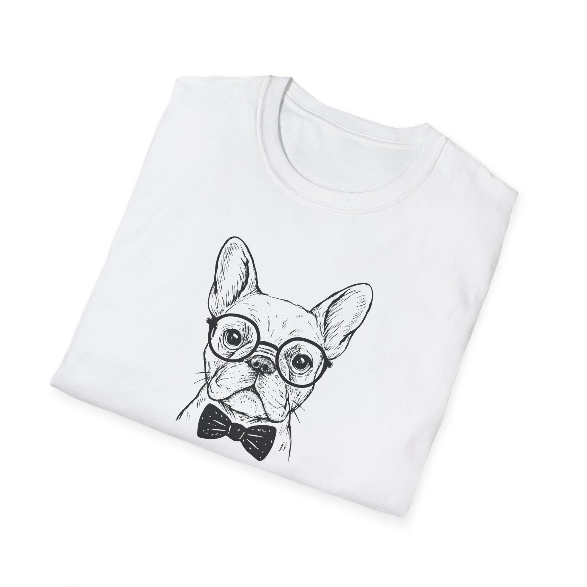 PARDON MY FRENCH - Stylish French Bulldog in glasses.