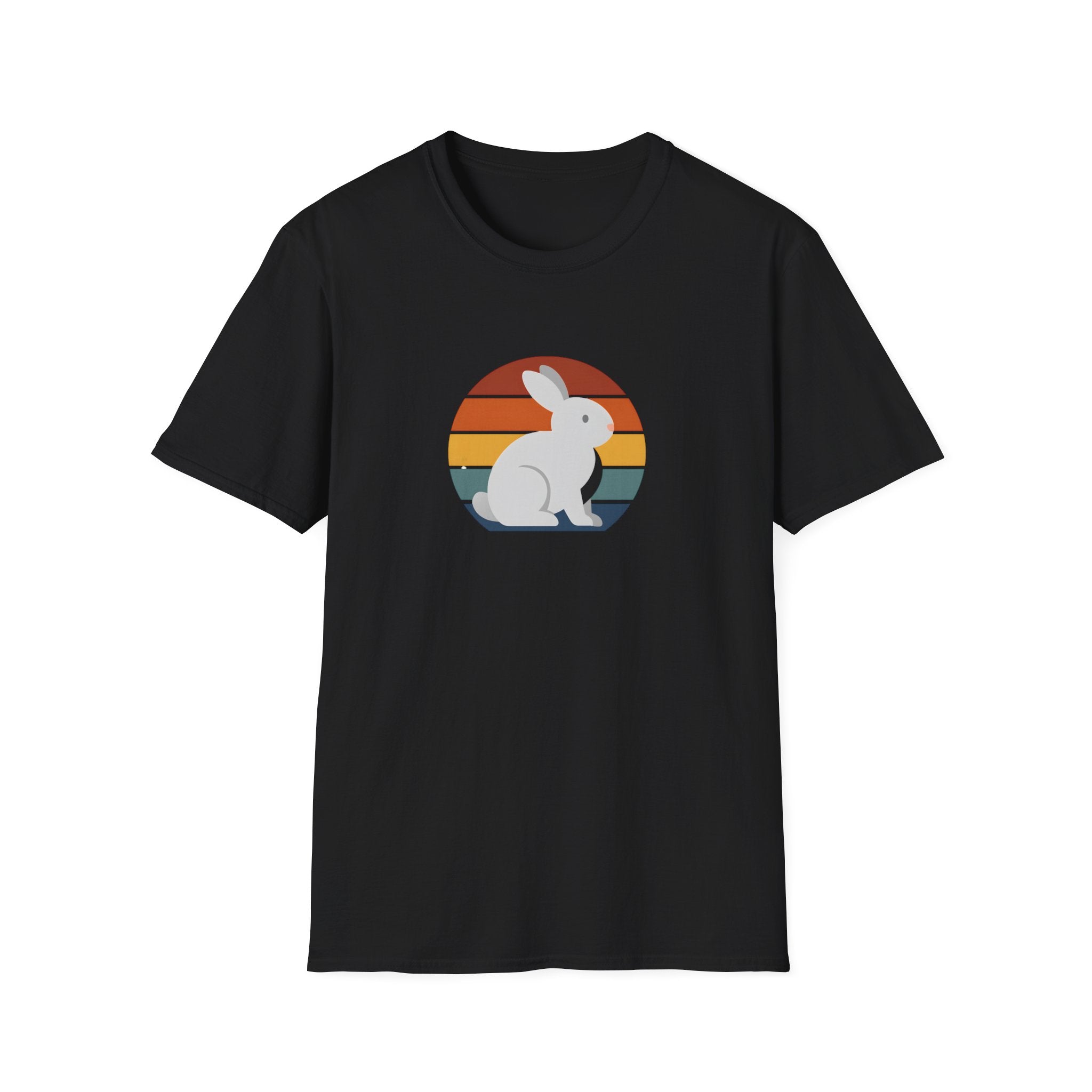 Rainbow striped rabbit T-Shirt