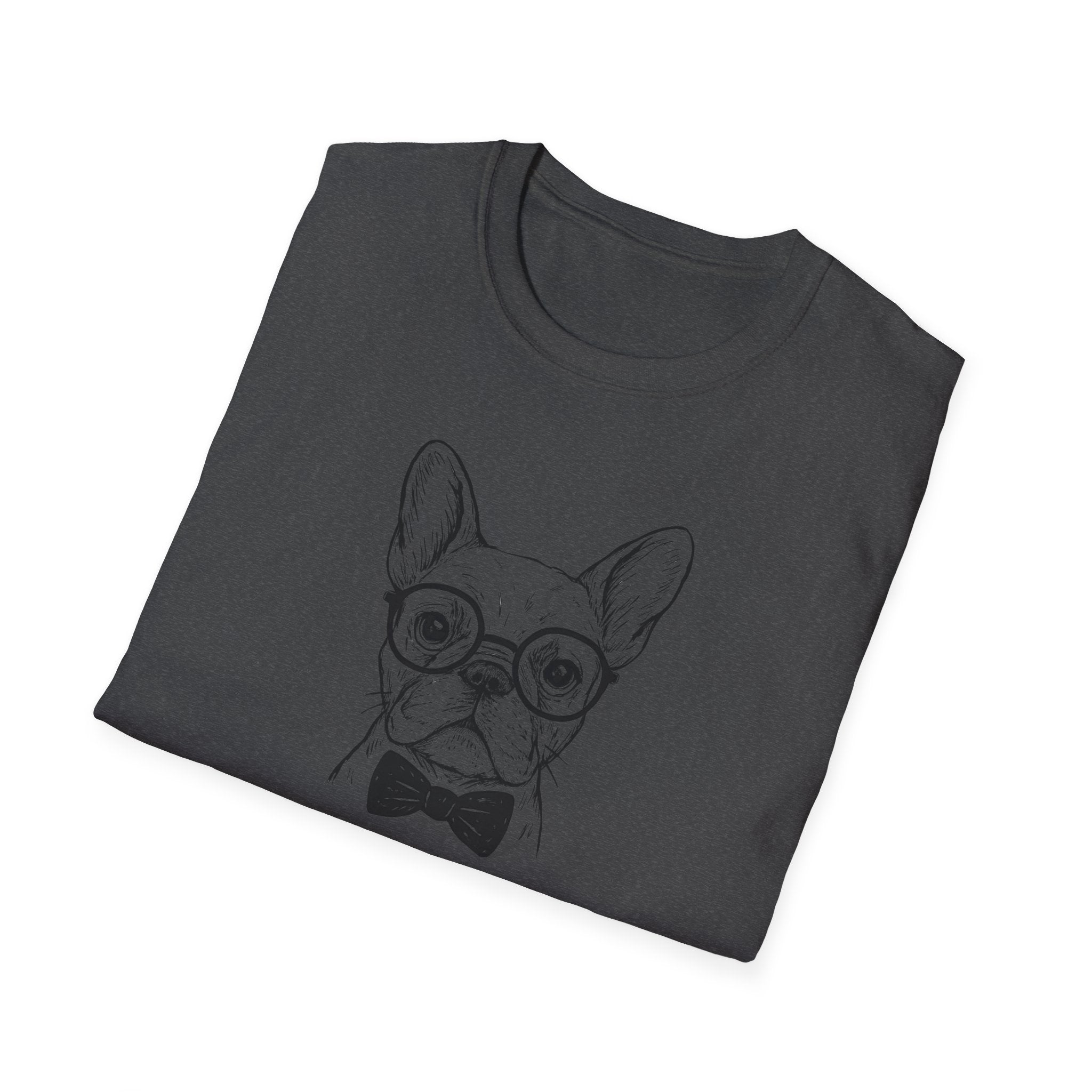 PARDON MY FRENCH - Stylish French Bulldog in glasses.