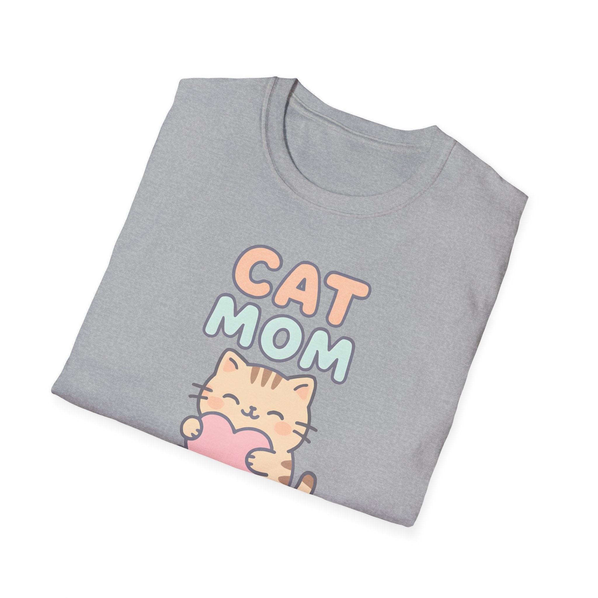 Cat Mom with Heart T-Shirt