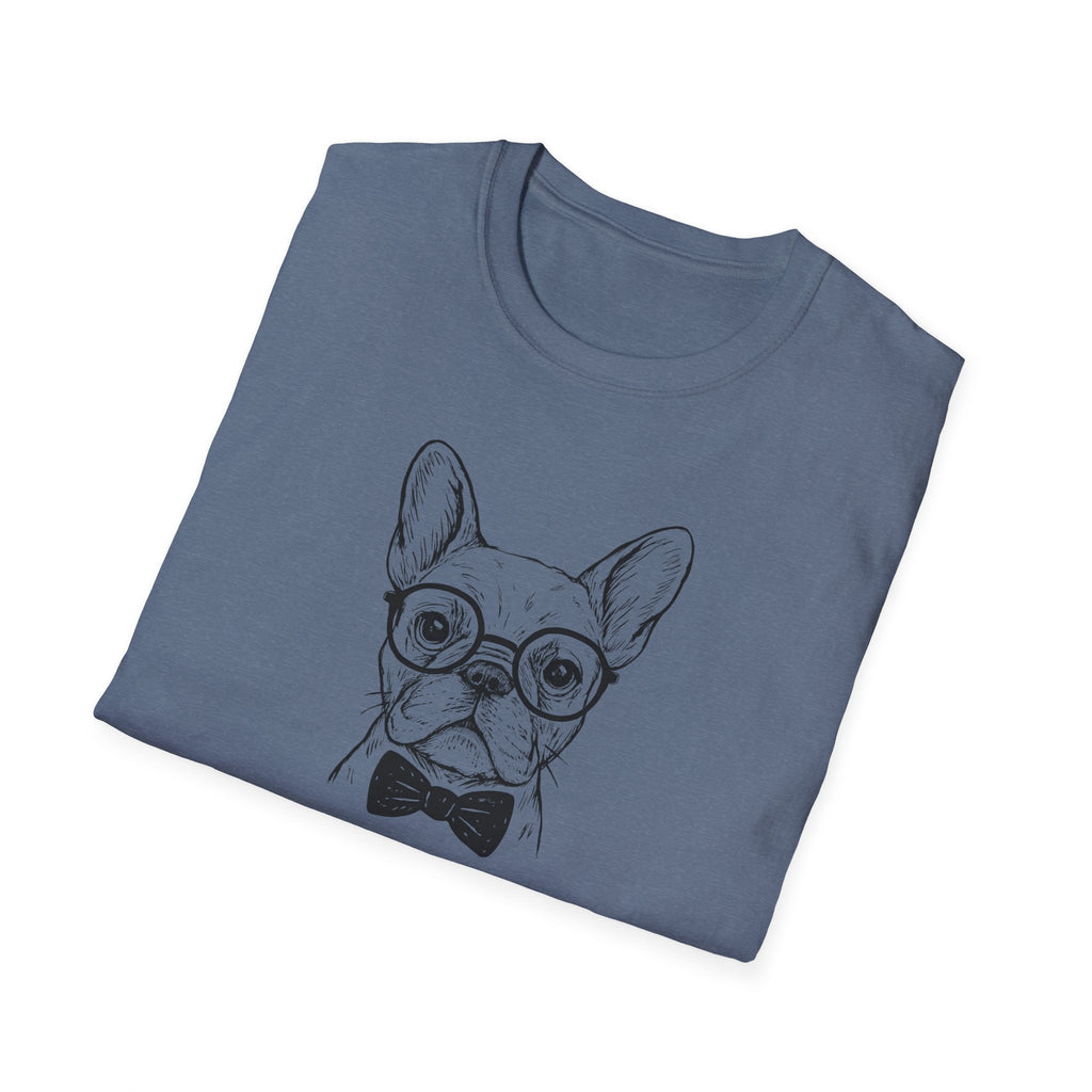 PARDON MY FRENCH - Stylish French Bulldog in glasses.