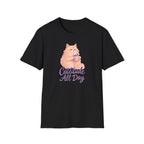 Cat with Coffee Cup T-Shirt